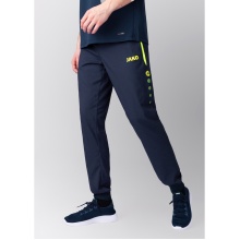 JAKO Presentation Trousers Allround (Polyester, Ribbed Leg Cuffs) long navy blue/yellow Men