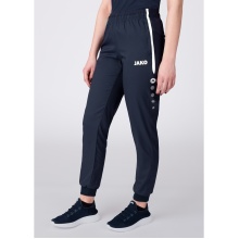 JAKO Presentation Trousers Allround (Polyester, Ribbed Leg Cuffs) long navy blue Women