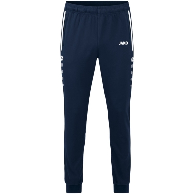 JAKO Presentation Trousers Allround (Polyester, Ribbed Cuffs) long navy blue Kids