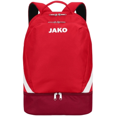 JAKO Backpack Iconic with Base Compartment Red/Burgundy - 28x21x46cm