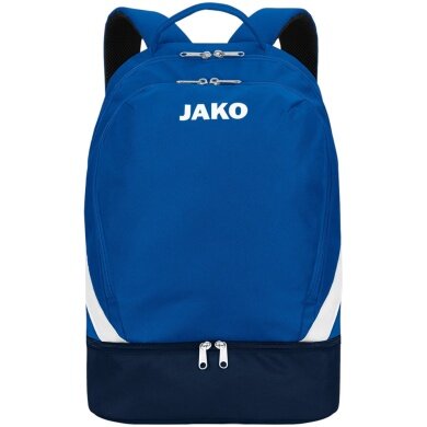 JAKO Iconic Backpack with Bottom Compartment Royal Blue/Navy Blue - 28x21x46cm