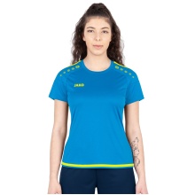 JAKO Sport Shirt Jersey Striker 2.0 KA (100% Polyester Keep Dry) blue/neon yellow Women