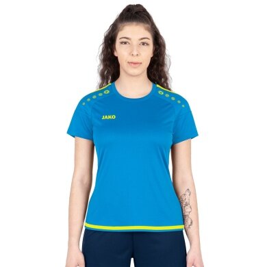 JAKO Sport Shirt Jersey Striker 2.0 KA (100% Polyester Keep Dry) blue/neon yellow Women