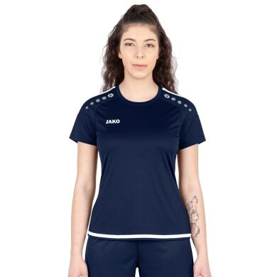 JAKO Sport Shirt Jersey Striker 2.0 KA (100% Polyester Keep Dry) dark blue/white Women