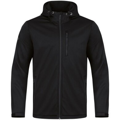 JAKO Softshell Jacket Premium (Hood, wind and water repellent) black Men