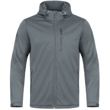 JAKO Softshell Jacket Premium (Hood, Wind and Water Resistant) Dark Grey Men