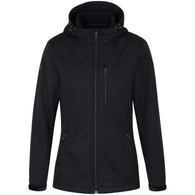 JAKO Softshell Jacket Premium (Hood, wind and water repellent) black Women