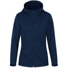 JAKO Softshell Jacket Premium (Hood, wind and water repellent) navy blue Women