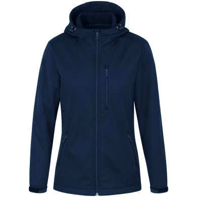 JAKO Softshell Jacket Premium (Hood, wind and water repellent) navy blue Women