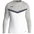 JAKO Sport Long Sleeve Sweatshirt Iconic (Polyester Stretch Fleece) white/grey/charcoal grey Kids