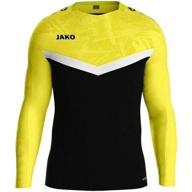 JAKO Sport Long Sleeve Sweatshirt Iconic (Polyester Stretch Fleece) black/yellow Kids