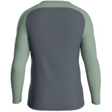 JAKO Sport Long Sleeve Sweatshirt Iconic (Polyester Stretch Fleece) Charcoal Grey/Mint Green Kids