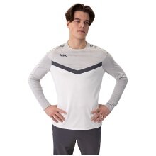 JAKO Sport Long Sleeve Sweatshirt Iconic (Polyester Stretch Fleece) white/grey/charcoal grey Men's