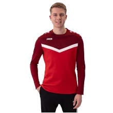 JAKO Sport Long Sleeve Sweatshirt Iconic (Polyester Stretch Fleece) red/burgundy Men's