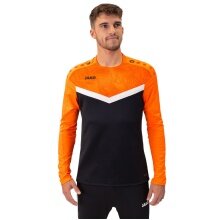 JAKO Sport Long Sleeve Sweatshirt Iconic (Polyester Stretch Fleece) black/neon orange Men's