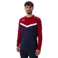 JAKO Sport Long Sleeve Sweatshirt Iconic (Polyester Stretch Fleece) navy/red Men's