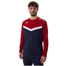 JAKO Sport Long Sleeve Sweatshirt Iconic (Polyester Stretch Fleece) navy/red Men's