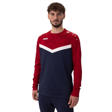 JAKO Sport Long Sleeve Sweatshirt Iconic (Polyester Stretch Fleece) navy/red Men's