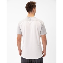 JAKO Sport Polo Iconic (Polyester Micro Mesh) white/grey/charcoal grey Men's