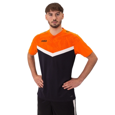 JAKO Sport Polo Iconic (Polyester Micro Mesh) black/neon orange Men's