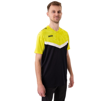 JAKO Sport Polo Iconic (Polyester Micro Mesh) black/yellow men's