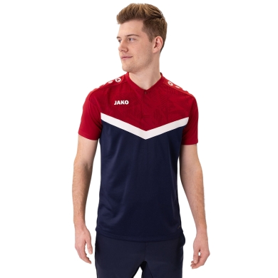 JAKO Sport Polo Iconic (Polyester Micro Mesh) navy/red Men's