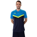 JAKO Sport Polo Iconic (Polyester Micro Mesh) navy blue/light blue/yellow men's