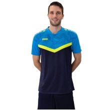 JAKO Sport Polo Iconic (Polyester Micro Mesh) navy blue/light blue/yellow men's