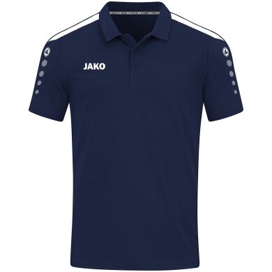 JAKO Sport Polo Power (Mixed Fabric, Durable) Navy Blue Men