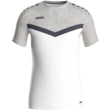 JAKO Sport T-shirt Iconic (Polyester Micro Mesh) white/light grey/charcoal grey children