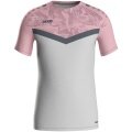 JAKO Sport T-shirt Iconic (Polyester Micro Mesh) light grey/pink/charcoal grey children