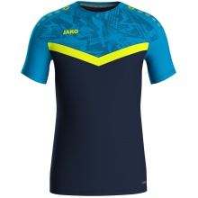 JAKO Sport T-shirt Iconic (Polyester Micro Mesh) navy blue/light blue/yellow children