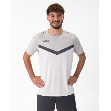 JAKO Sport T-shirt Iconic (Polyester Micro Mesh) white/grey men's