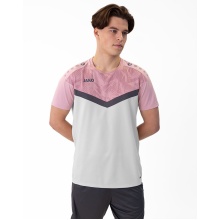 JAKO Sport T-shirt Iconic (Polyester Micro Mesh) light grey/pink/charcoal grey Men's