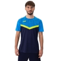 JAKO Sport T-shirt Iconic (Polyester Micro Mesh) navy blue/light blue/yellow Men's