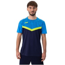 JAKO Sport T-shirt Iconic (Polyester Micro Mesh) navy blue/light blue/yellow Men's