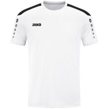 JAKO Sport T-shirt Jersey Power (Polyester Interlock, durable) white/black Kids