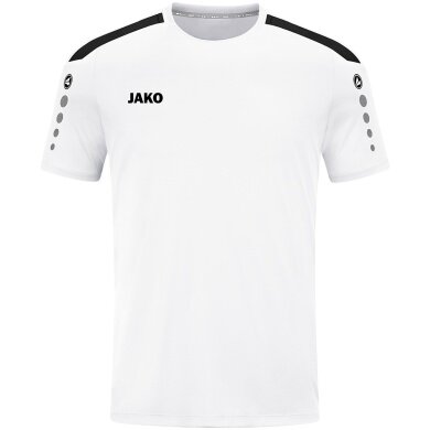 JAKO Sport T-shirt Jersey Power (Polyester Interlock, durable) white/black Kids