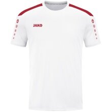 JAKO Sport T-shirt Jersey Power (Polyester Interlock, durable) white/red Kids