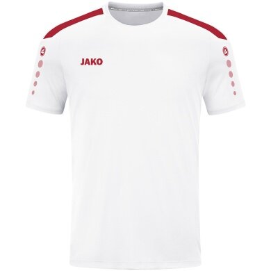 JAKO Sport T-shirt Jersey Power (Polyester Interlock, durable) white/red Kids