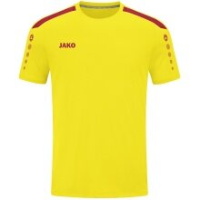 JAKO Sport T-shirt Jersey Power (Polyester Interlock, durable) yellow/red Kids