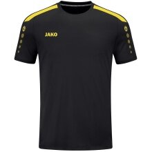 JAKO Sport T-shirt Jersey Power (Polyester Interlock, durable) black/yellow Men