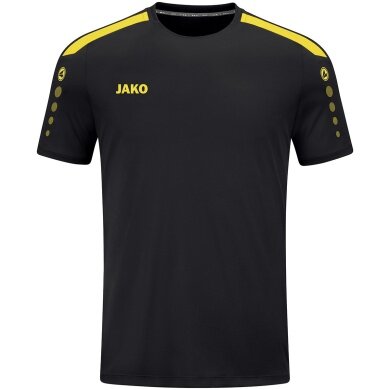 JAKO Sport T-shirt Jersey Power (Polyester Interlock, durable) black/yellow Kids