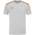 JAKO Sport T-shirt Jersey Power (Polyester Interlock, durable) light grey/orange Children