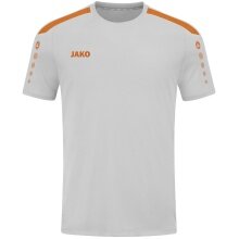 JAKO Sport T-shirt Jersey Power (Polyester Interlock, durable) light grey/orange Children