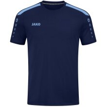 JAKO Sport T-shirt Jersey Power (Polyester Interlock, durable) navy blue/sky blue Kids