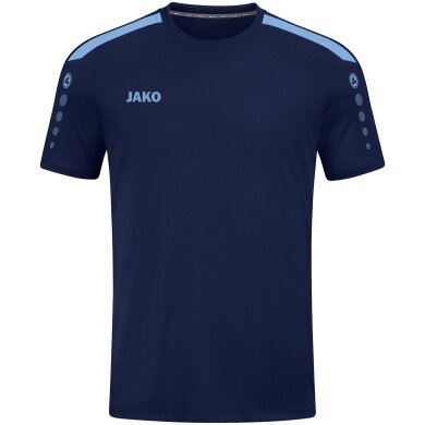 JAKO Sport T-shirt Jersey Power (Polyester Interlock, durable) navy blue/sky blue Kids