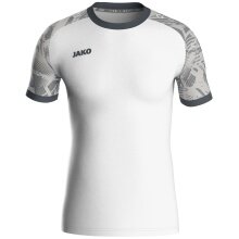 JAKO Sport T-shirt Jersey Iconic (Polyester Interlock) white/light grey/anthracite grey Kids