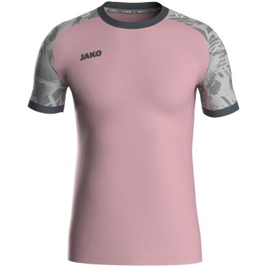 JAKO Sport T-shirt Jersey Iconic (Polyester Interlock) pink/grey Kids