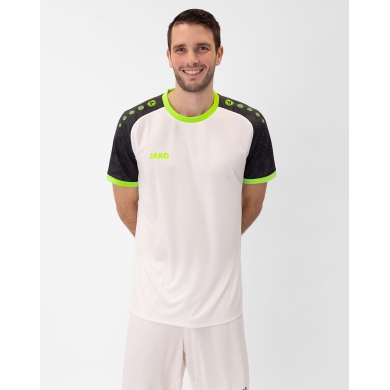 JAKO Sports T-shirt Jersey Iconic (Polyester Interlock) white/black/green Men's